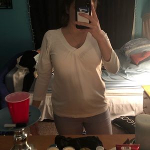White 3/4 sleeve top